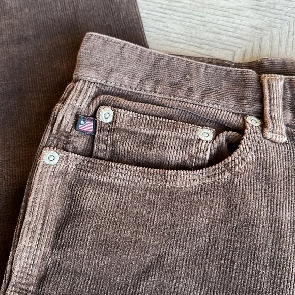 Polo by Ralph Lauren - High-Waisted, Flare-Leg, Chocolate-Brown Jeans - SZ 6 - Picture 3 of 15